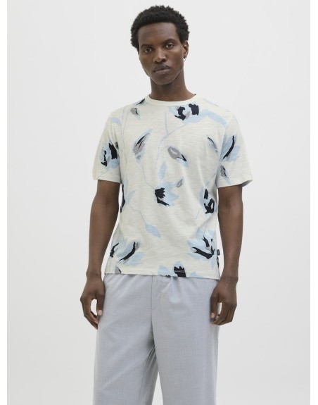 CAMISETA M/C FLORES ABSTRACTAS 12279351 JPRBLAPALERMO AOP SS TEE