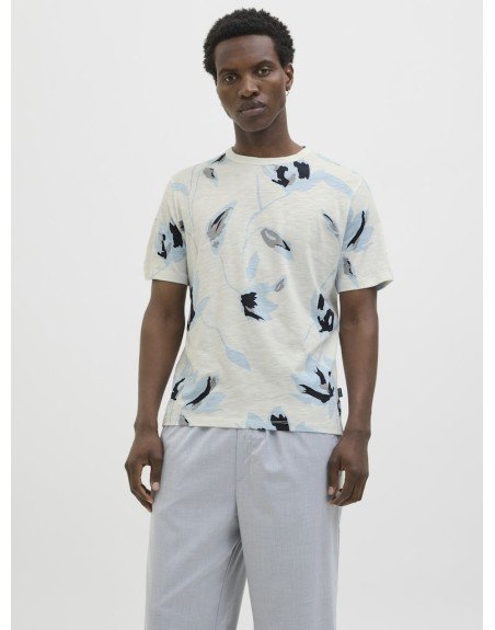 CAMISETA M/C FLORES ABSTRACTAS 12279351 JPRBLAPALERMO AOP SS TEE