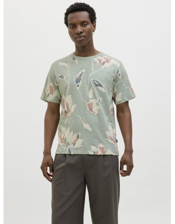 CAMISETA M/C FLORES ABSTRACTAS 12279351 JPRBLAPALERMO AOP SS TEE