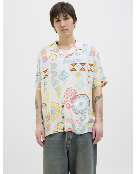 CAMISA M/C COLORINES 12284370 JORLUKE GALLERY RESORT SHIRT SS TG SMU