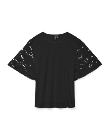 CAMISETA M/C MANGA ENCAJE 10329679 VMPANNA 2/4 TOP JRS
