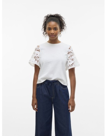 CAMISETA M/C MANGA ENCAJE 10329679 VMPANNA 2/4 TOP JRS
