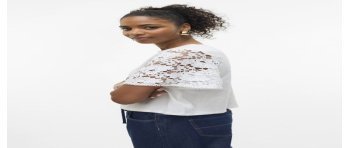 CAMISETA M/C MANGA ENCAJE 10329679 VMPANNA 2/4 TOP JRS