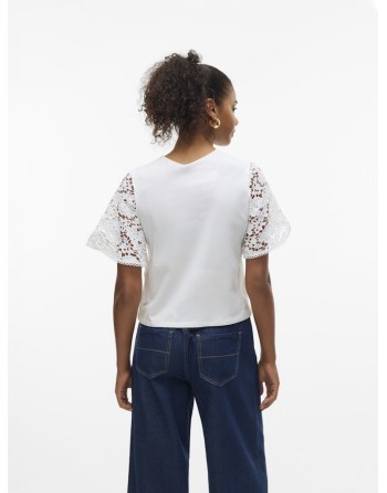 CAMISETA M/C MANGA ENCAJE 10329679 VMPANNA 2/4 TOP JRS