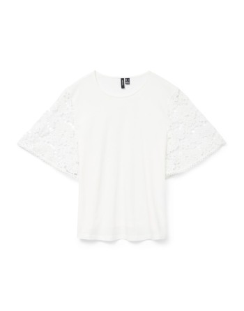 CAMISETA M/C MANGA ENCAJE 10329679 VMPANNA 2/4 TOP JRS