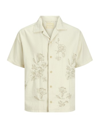 CAMISA M/C PUNTO FLORES BORDADAS 12253216 JJIANTHONY JJSHIRT S/S MF 447