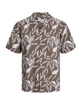 CAMISA M/C FLORES 12255871 JPRBLASUMMER LEAF PRINT SHIRT S/S