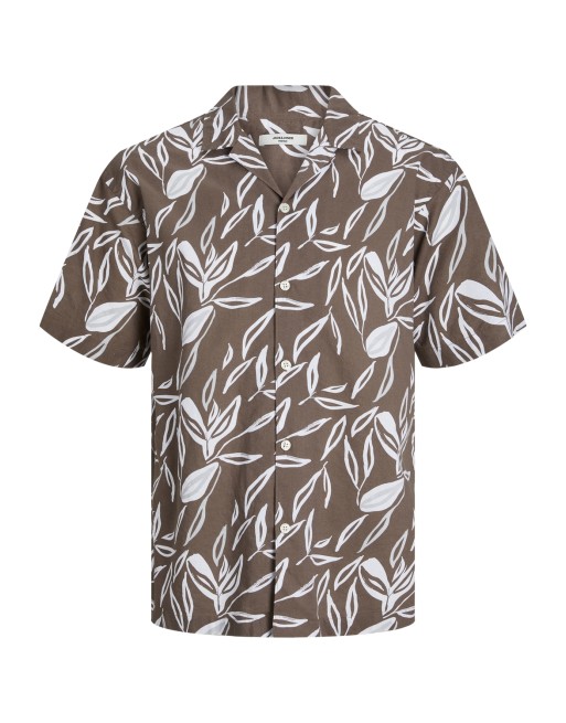 CAMISA M/C FLORES 12255871 JPRBLASUMMER LEAF PRINT SHIRT S/S