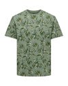 CAMISETA M/C HOJAS PLANTA 22028175 ONSNEWIASON LIFE REG AOP SS TEE