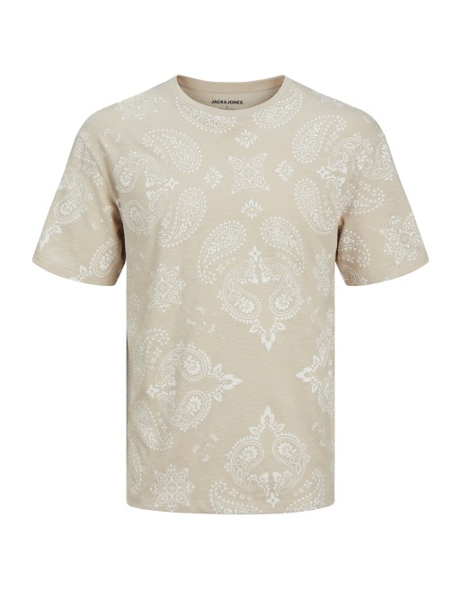 CAMISETA M/C ESTAMPADO BANDANA 12256787 JJPAISLEY AOP TEE SS CREW NECK