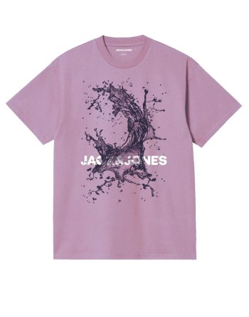CAMISETA M/C JACK AND JONES MANCHAS AGUA 12259914 JCOSPLASH OCEAN  TEE SS CREW NECK FST