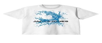 CAMISETA M/C JACK AND JONES MANCHAS AGUA 12259914 JCOSPLASH OCEAN  TEE SS CREW NECK FST