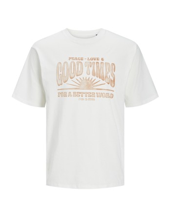 CAMISETA M/C PEACE - LOVE AND GOOD TIME 12255860 JPRBLUHIPPY SS TEE