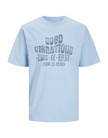 CAMISETA M/C PEACE - LOVE AND GOOD TIME 12255860 JPRBLUHIPPY SS TEE