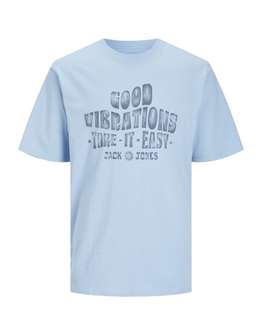 CAMISETA M/C PEACE - LOVE AND GOOD TIME 12255860 JPRBLUHIPPY SS TEE