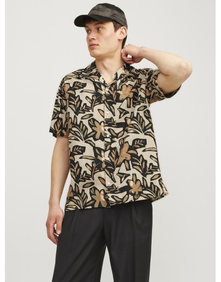 CAMISA M/C FLORES 12255232 JORSEQUOIA TENCEL AOP RESORT SHIRT SS