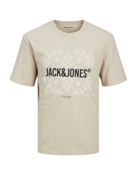 CAMISETA M/C JACK AND JONES ESTAMPADO BANDANA 12256786 JJPAISLEY TEE SS CREW NECK