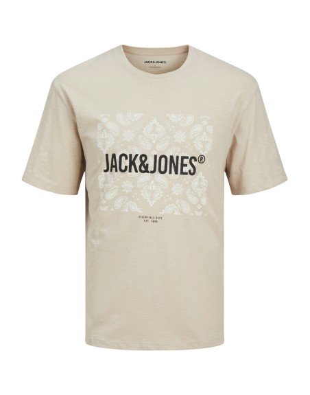 CAMISETA M/C JACK AND JONES ESTAMPADO BANDANA 12256786 JJPAISLEY TEE SS CREW NECK