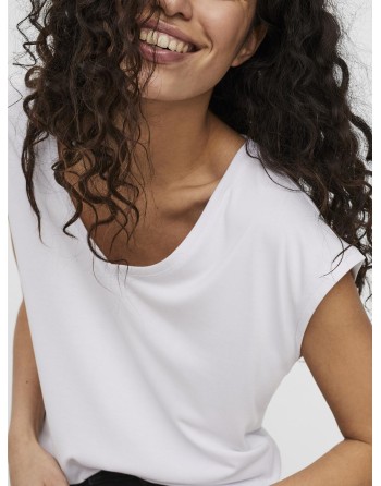 CAMISETA M/C BÁSICA CUELLO V 10247666 VMFILLI SS V-NECK TEE GA NOOS