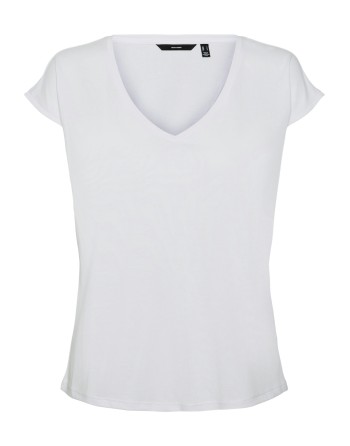 CAMISETA M/C BÁSICA CUELLO V 10247666 VMFILLI SS V-NECK TEE GA NOOS