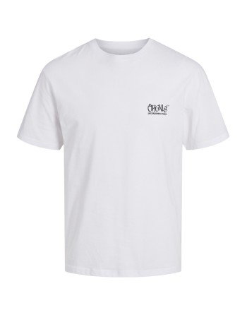 CAMISETA M/C ORGNLS JACK AND JONES 12262673 JORBUSHWICK BACKSCRIPT TEE SS CN LN