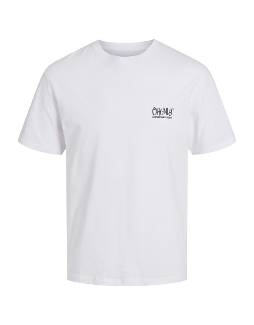 CAMISETA M/C ORGNLS JACK AND JONES 12262673 JORBUSHWICK BACKSCRIPT TEE SS CN LN