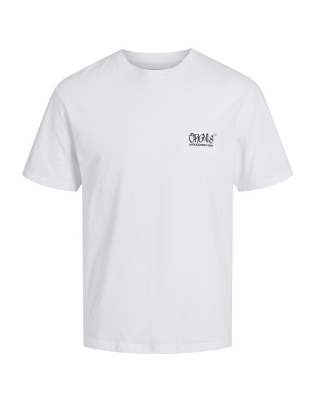 CAMISETA M/C ORGNLS JACK AND JONES 12262673 JORBUSHWICK BACKSCRIPT TEE SS CN LN