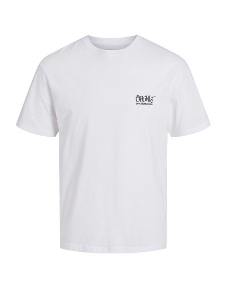 CAMISETA M/C ORGNLS JACK AND JONES 12262673 JORBUSHWICK BACKSCRIPT TEE SS CN LN