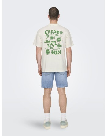 CAMISETA M/C CHASE THE SUN 22029465 ONSMACE LIFE RLX FUNNY SS TEE