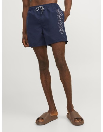 BAÑADOR BÁSICO JACK AND JONES LOGO GRANDE 12253118 JPSTFIJI JJSWIM DOUBLE LOGO SN LY
