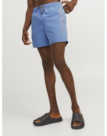 BAÑADOR BÁSICO JACK AND JONES LOGO GRANDE 12253118 JPSTFIJI JJSWIM DOUBLE LOGO SN LY