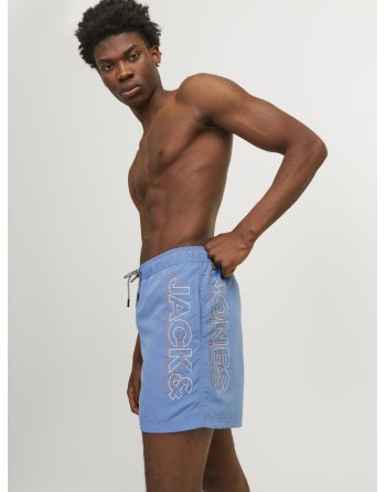 BAÑADOR BÁSICO JACK AND JONES LOGO GRANDE 12253118 JPSTFIJI JJSWIM DOUBLE LOGO SN LY