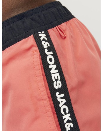 BAÑADOR BÁSICO LOGO JACK 12253129 JPSTFIJI JJSWIM BLACK TAPE LY SN