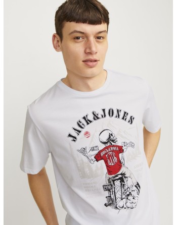 CAMISETA M/C JACK AND JONES CALAVERA FREEDOM OF SO 12256782 JJSKULL ROCK TEE SS CREW NECK