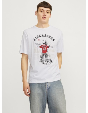 CAMISETA M/C JACK AND JONES CALAVERA FREEDOM OF SO 12256782 JJSKULL ROCK TEE SS CREW NECK