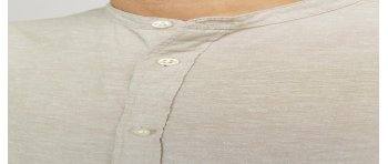 CAMISA M/L LINO CUELLO MAO 12248581 JJELINEN BLEND BAND SHIRT LS SN