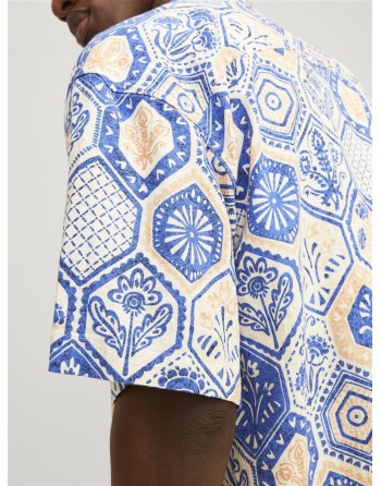 CAMISA M/C WIDE FIT ESTAMPADA 12255221 JORNOTO LINEN AOP SHIRT SS LN