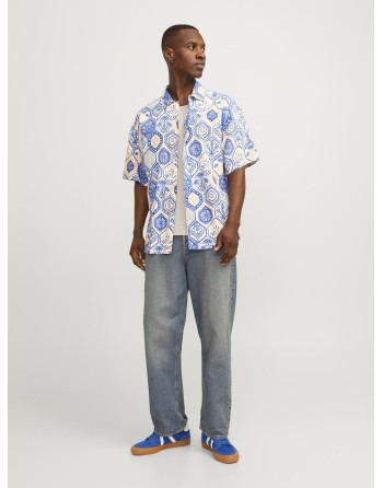 CAMISA M/C WIDE FIT ESTAMPADA 12255221 JORNOTO LINEN AOP SHIRT SS LN