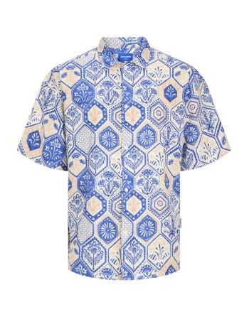 CAMISA M/C WIDE FIT ESTAMPADA 12255221 JORNOTO LINEN AOP SHIRT SS LN