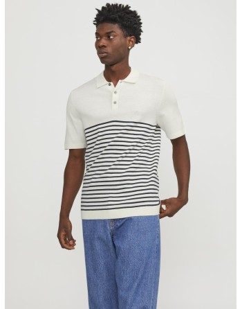 POLO M/C PUNTO GORDITO RAYAS 12248819 JJEEMIL KNIT POLO S/S SN