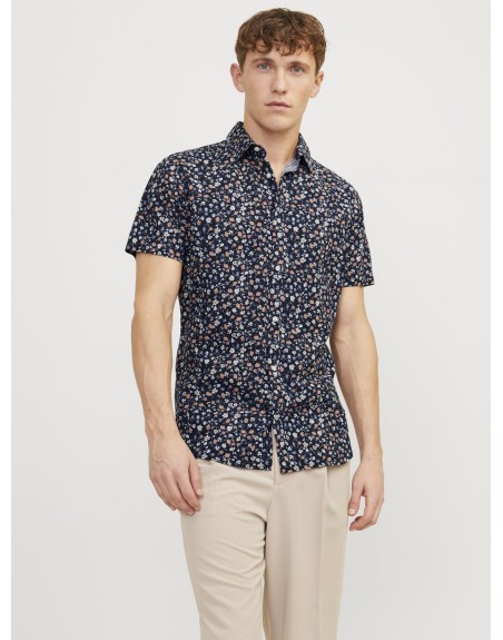 CAMISA M/C FLORECITAS SLIM FIT 12251656 JPRBLASUMMER PRINT SHIRT S/S SS24 SN