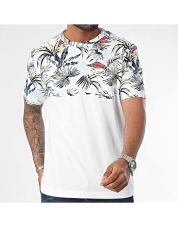 CAMISETA M/C BOLSILLO ESTAMPADO HOJAS 1041859 