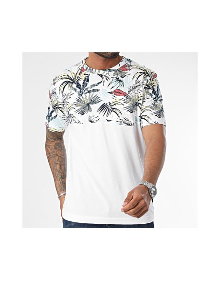 CAMISETA M/C BOLSILLO ESTAMPADO HOJAS 1041859 