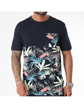 CAMISETA M/C BOLSILLO ESTAMPADO HOJAS 1041859 