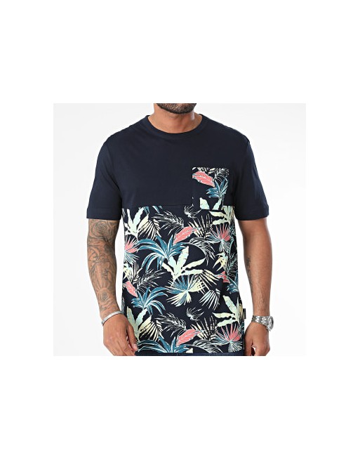 CAMISETA M/C BOLSILLO ESTAMPADO HOJAS 1041859 