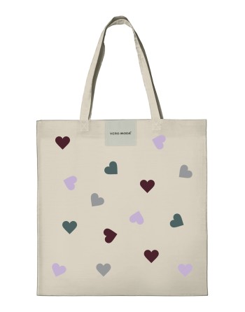 BOLSA DE TELA CORAZONES 10266947 VMMELODI SHOPPING NET