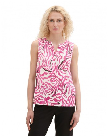 BLUSA SIN MANGAS ESTAMPADO DOS COLORES 1041573 