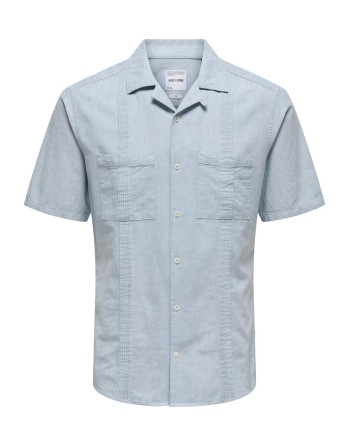 CAMISA M/C LINO BOLSILLOS 22033057 ONSIVANS SS RESORT 2PKT LINEN SHIRT