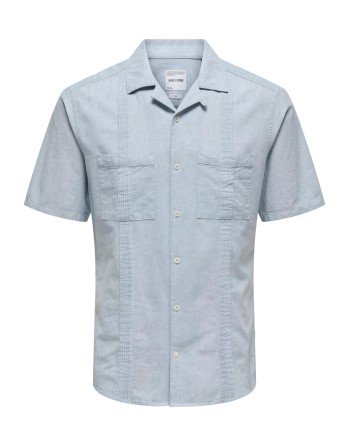 CAMISA M/C LINO BOLSILLOS 22033057 ONSIVANS SS RESORT 2PKT LINEN SHIRT