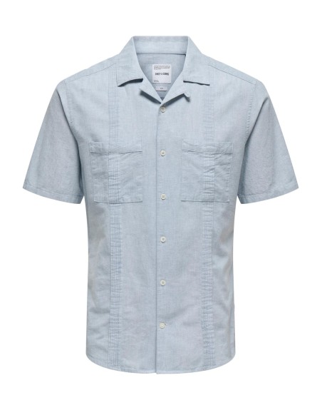 CAMISA M/C LINO BOLSILLOS 22033057 ONSIVANS SS RESORT 2PKT LINEN SHIRT